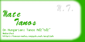 mate tanos business card